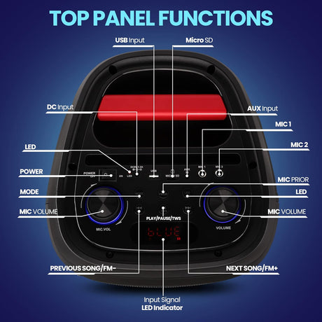 Parlantes Portátiles inalámbrico PYLE-HOME PPARTY26