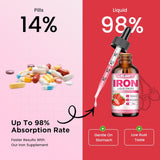 Suplemento de Hierro Líquido para Mujeres, Hombres y Niños, 2oz