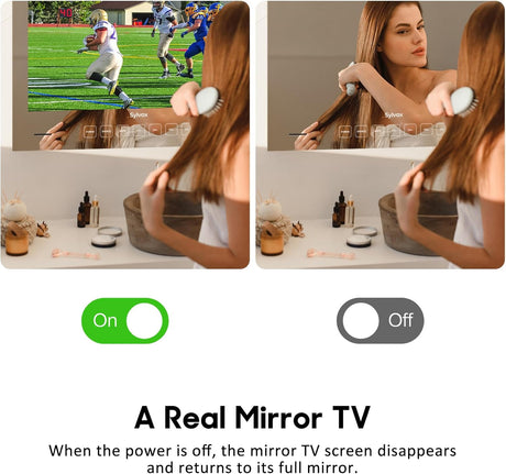 Televisor Espejo Smart 24 SYLVOX 1080P IP66 WiFi Bluetooth