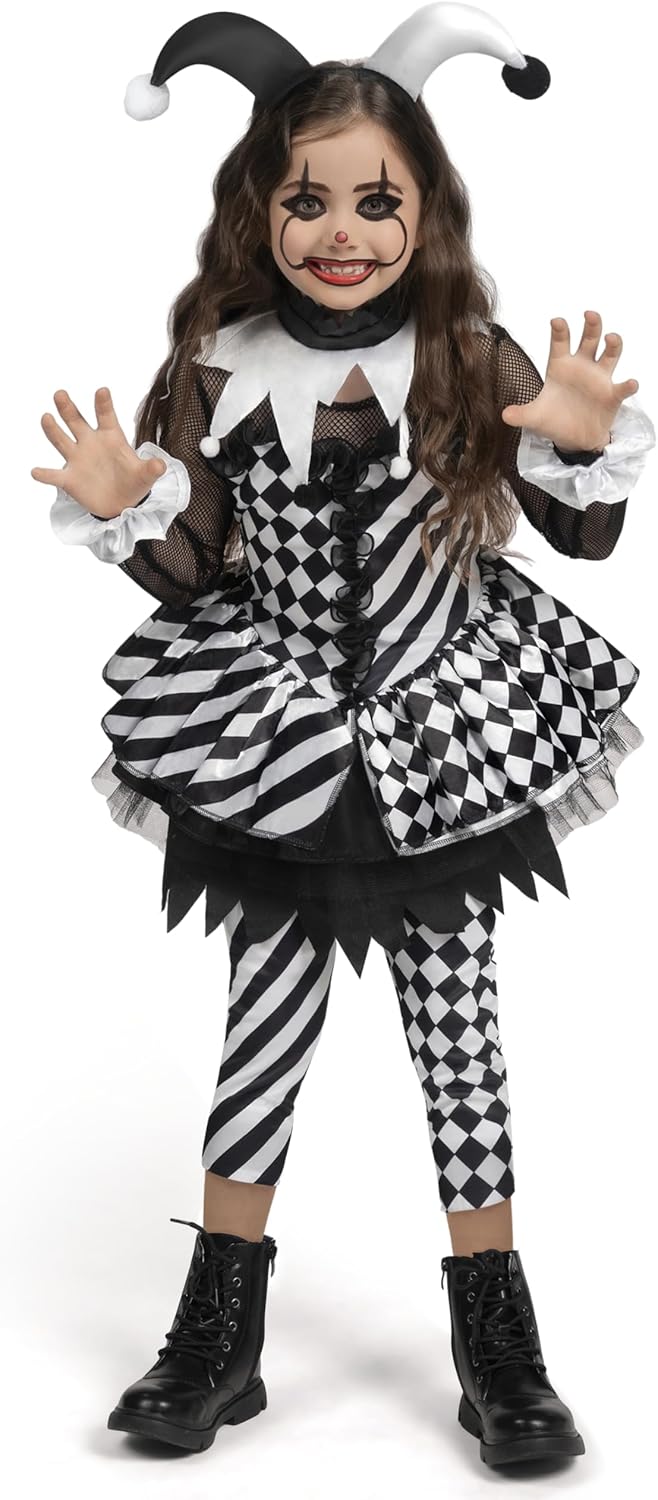 Disfraz de payasa para niñas, Spooktacular Creations, Halloween