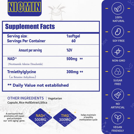Suplemento real de NAD refuerzo de absorción superior NAD