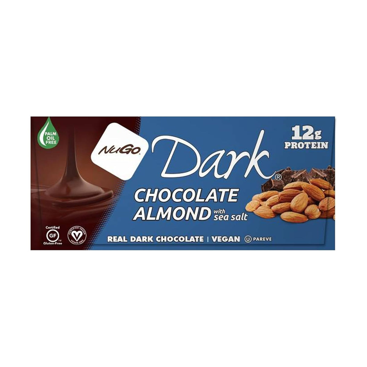 Nugo Bar de Chocolate Oscuro con Almendra y Sal 12u 1.76oz