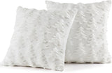 Funda de Cojín MIULEE 18x18 Inch Suave Peluche Set de 2