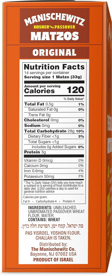 2 Packs de galletas Matzos Crackers frescas Manischewitz