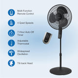 Ventilador de pedestal Lasko, oscilante, control remoto, S16612