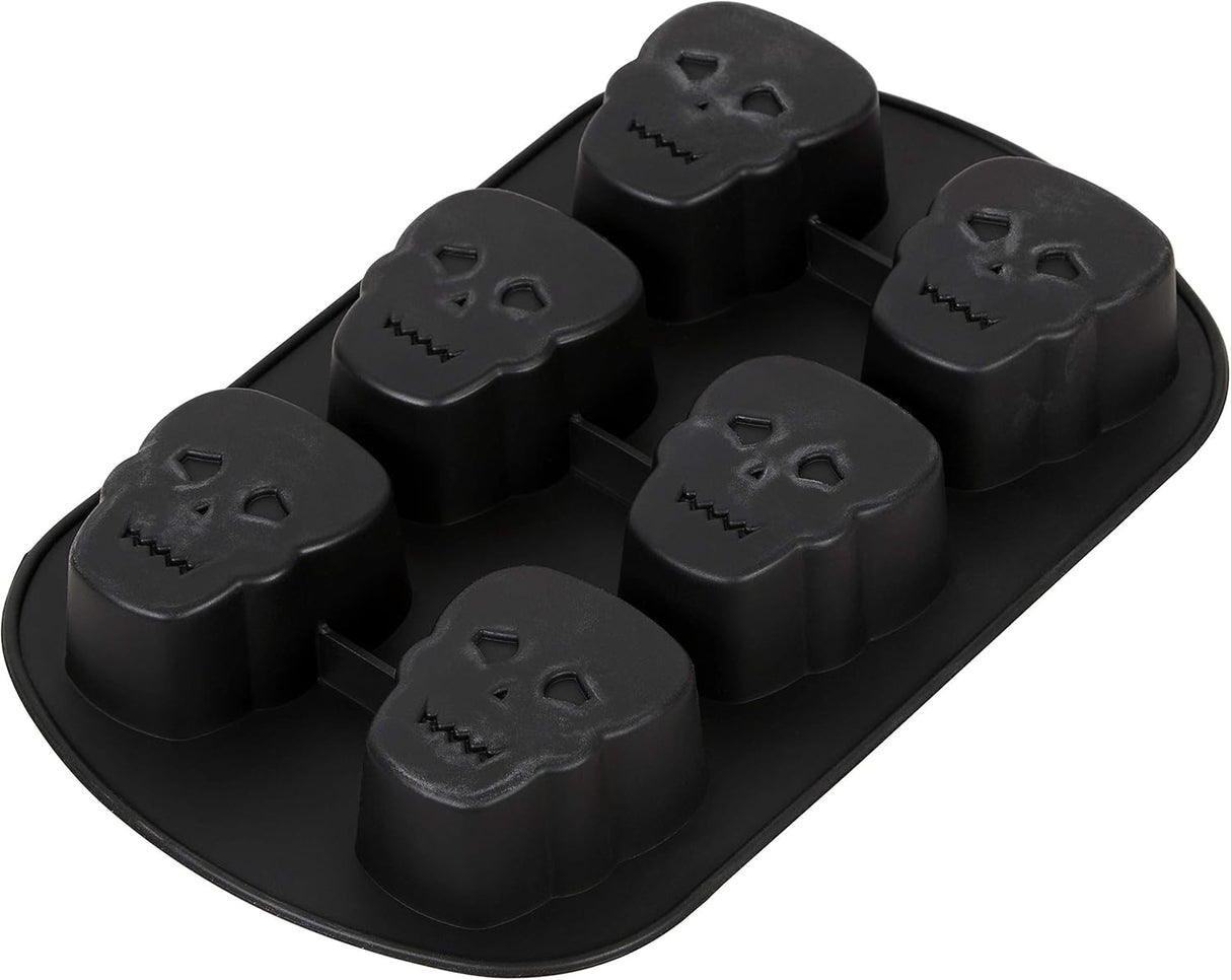 Molde de silicona para calaveras, Wilton, 6 cavidades, no se pega