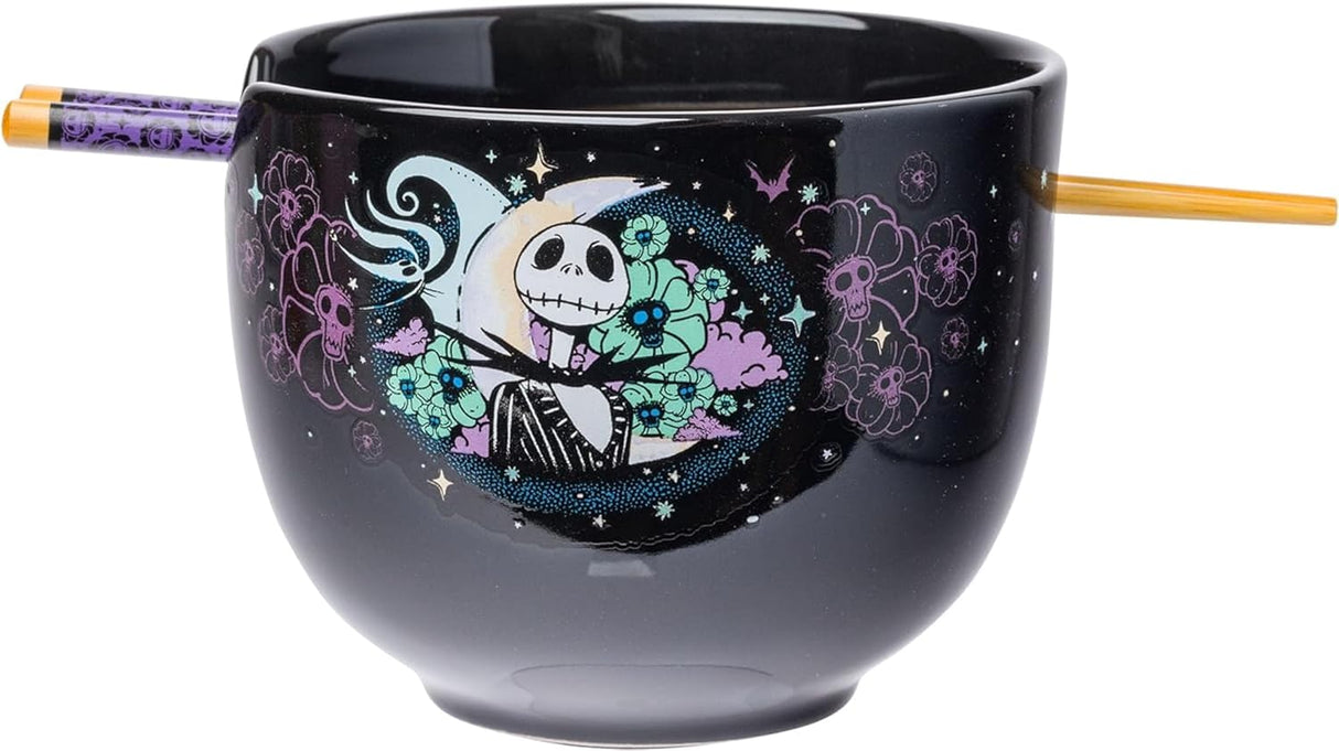 Bol de Cerámica Ramen Jack Skellington, Silver Buffalo, 20 oz.