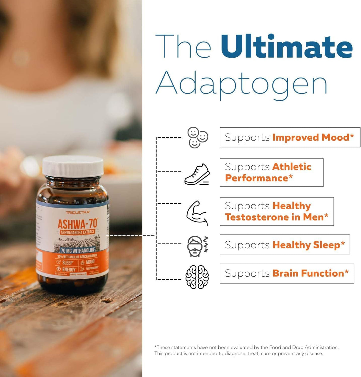 Ashwa-70®: Extracto de Ashwagandha 35% Withanolides, Máx Fuerza