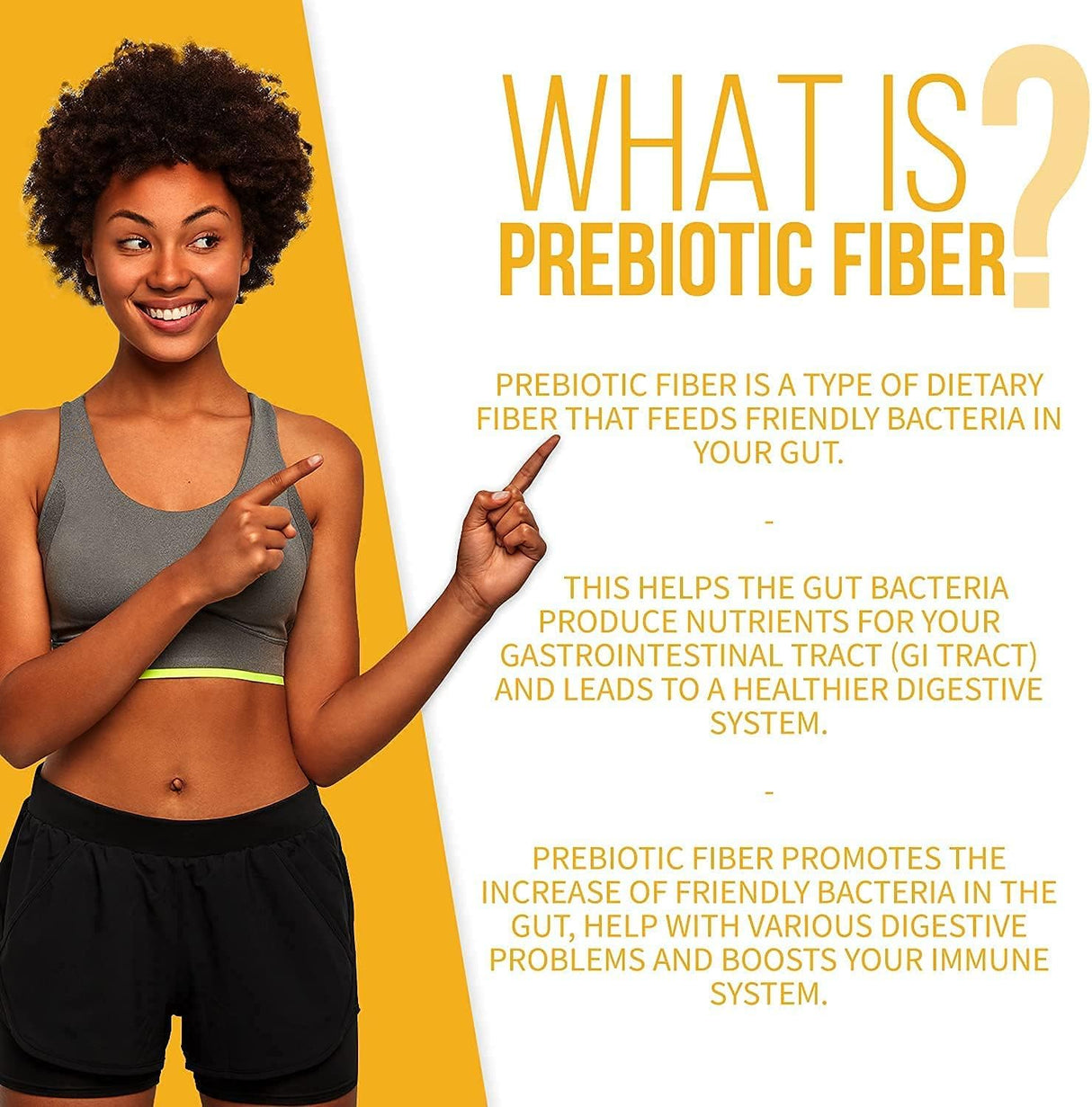 Suplemento de fibra prebiótica: Ayuda a la salud intestinal