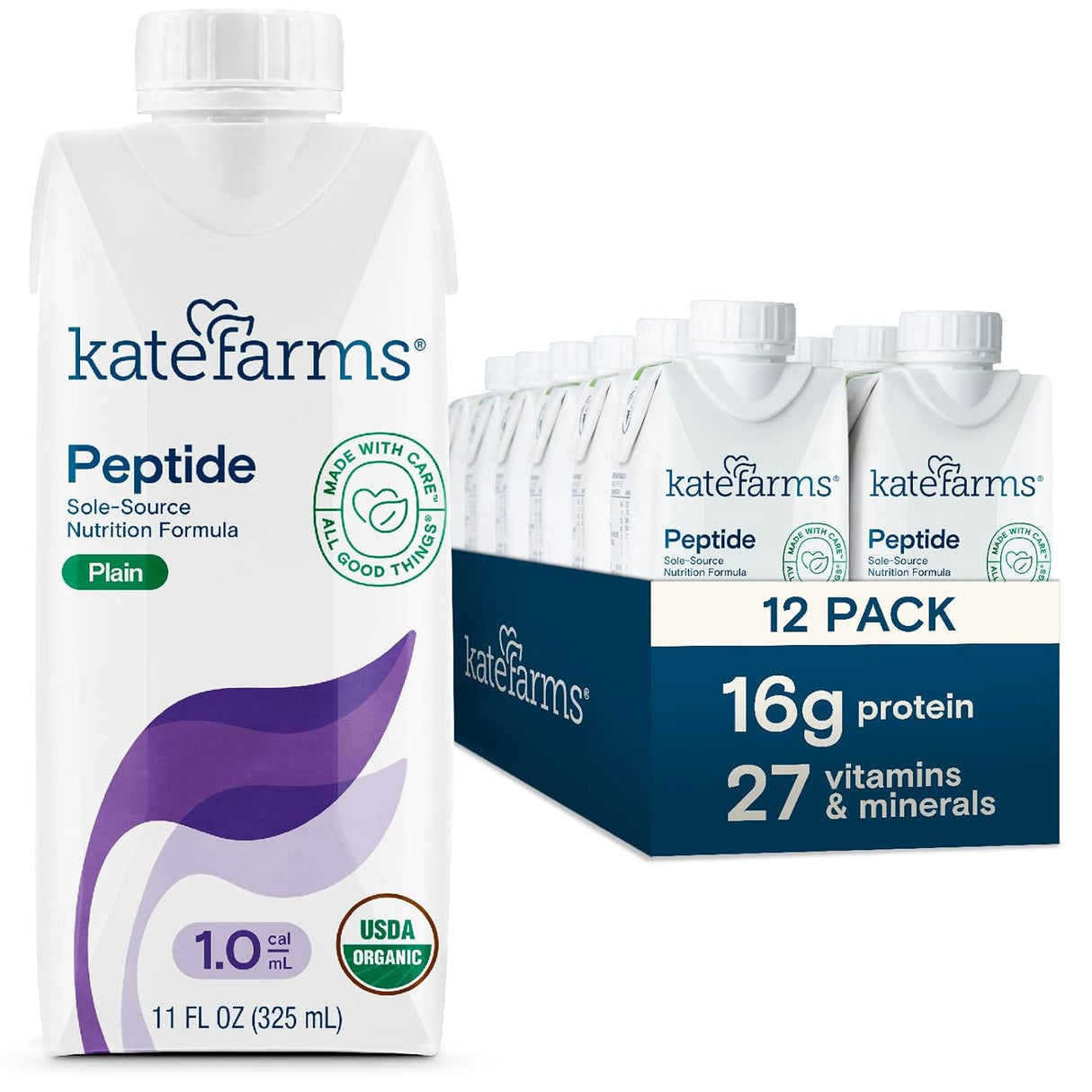 Fórmula Peptídica Orgánica para Adultos Kate Farms 11oz 12u