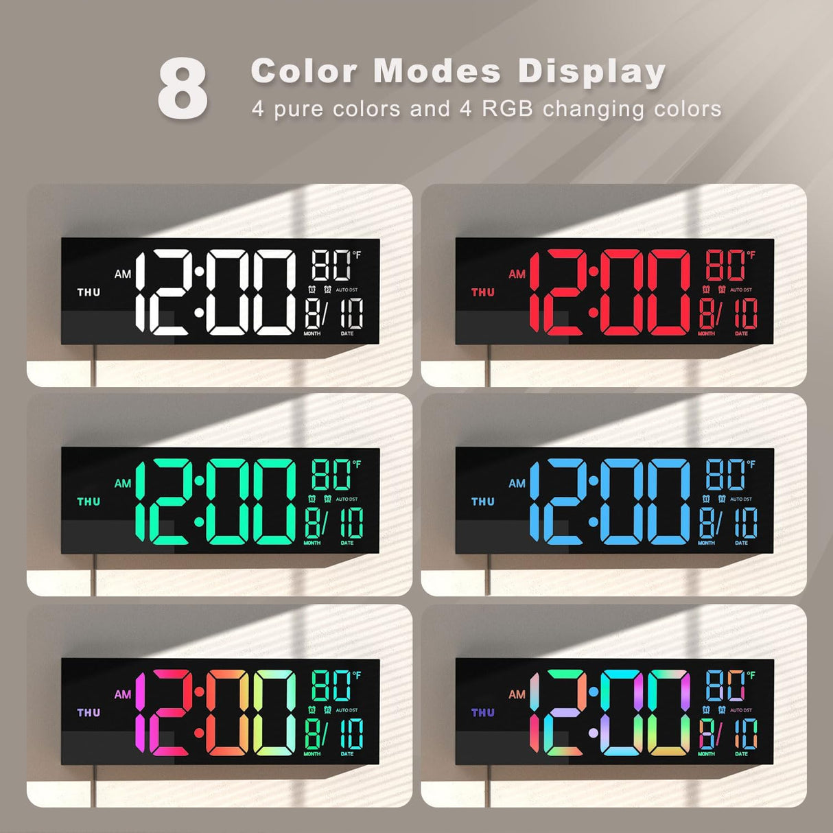 Reloj Digital Pared JALL 16, Temporizador, Control Remoto