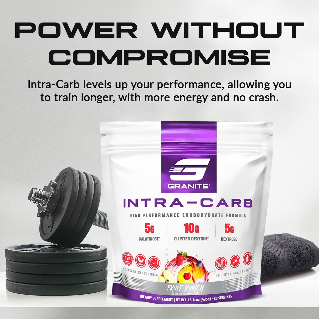 Granite Intra Carb Polvo, Sabor Fruit Punch, 20 Raciones