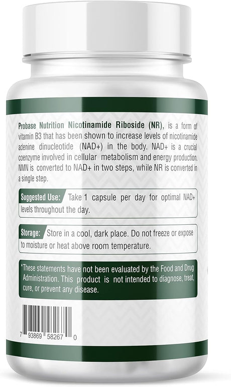 Suplemento NMN Alternative, NR, 30 unidades/500 mg NAD+