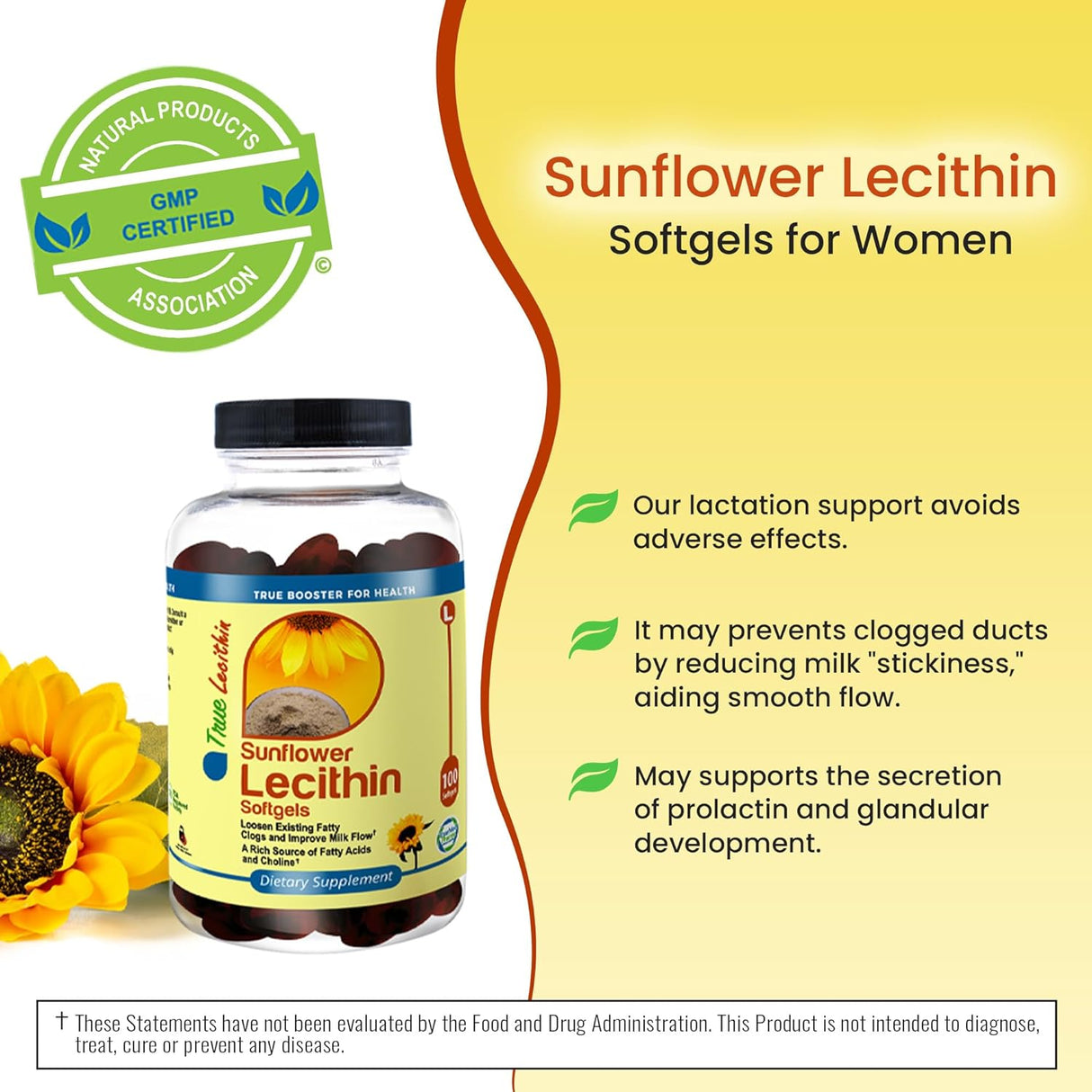 Suplemento Cápsulas blandas de lecitina de girasol 100 und