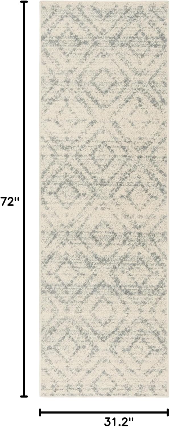 Alfombra Runner Moderna Diseño Diamante, Ideal para Áreas de Tráfico (ADR131T)