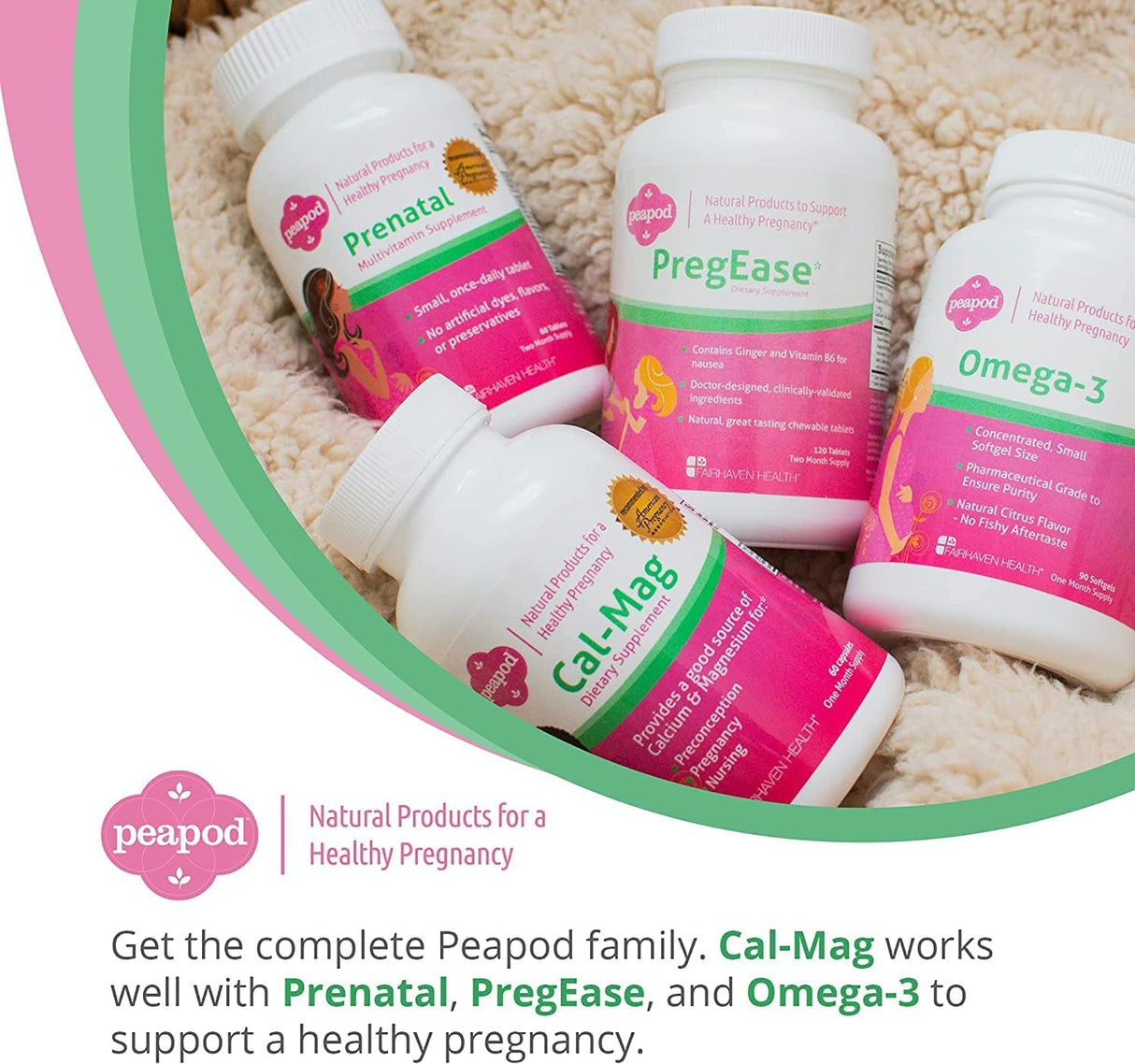 Suplemento embarazo Fairhaven Health Peapod Cal-Mag