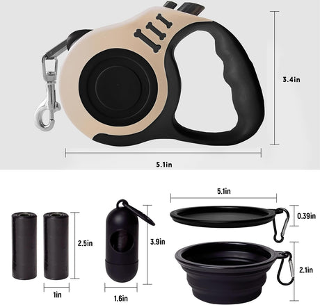 Correa Retráctil Automática para Perros con Accesorios