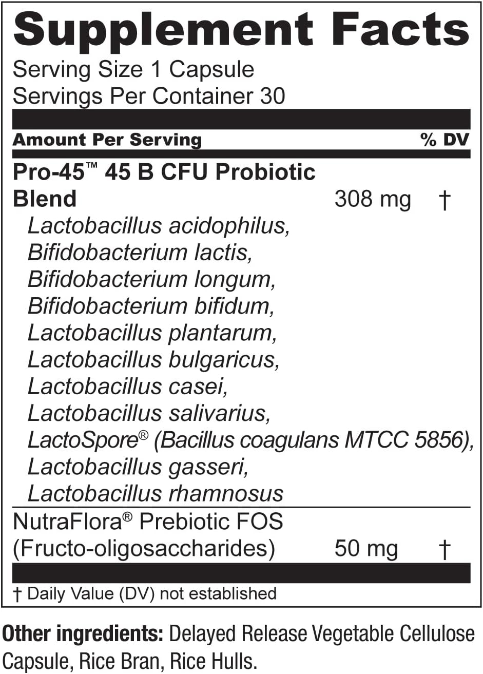 Suplemento Fórmula probiótica de grado clínico PRO45 30u