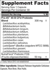 Suplemento Fórmula probiótica de grado clínico PRO45 30u