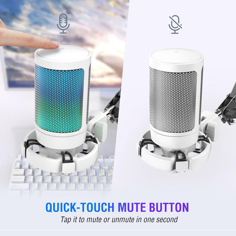 Micrófono USB para Streaming FIFINE, Condensador, A6T