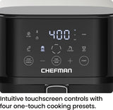 Freidora de aire Chefman 4 QT, tecnología Hi-Fry, pantalla táctil