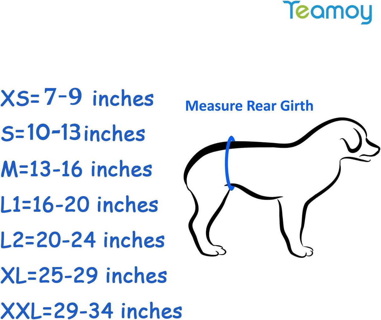 Pañales envolventes reusables para perros  Teamoy