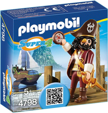 PLAYMOBIL Pirata Sharkbeard, figura con accesorios, 70420