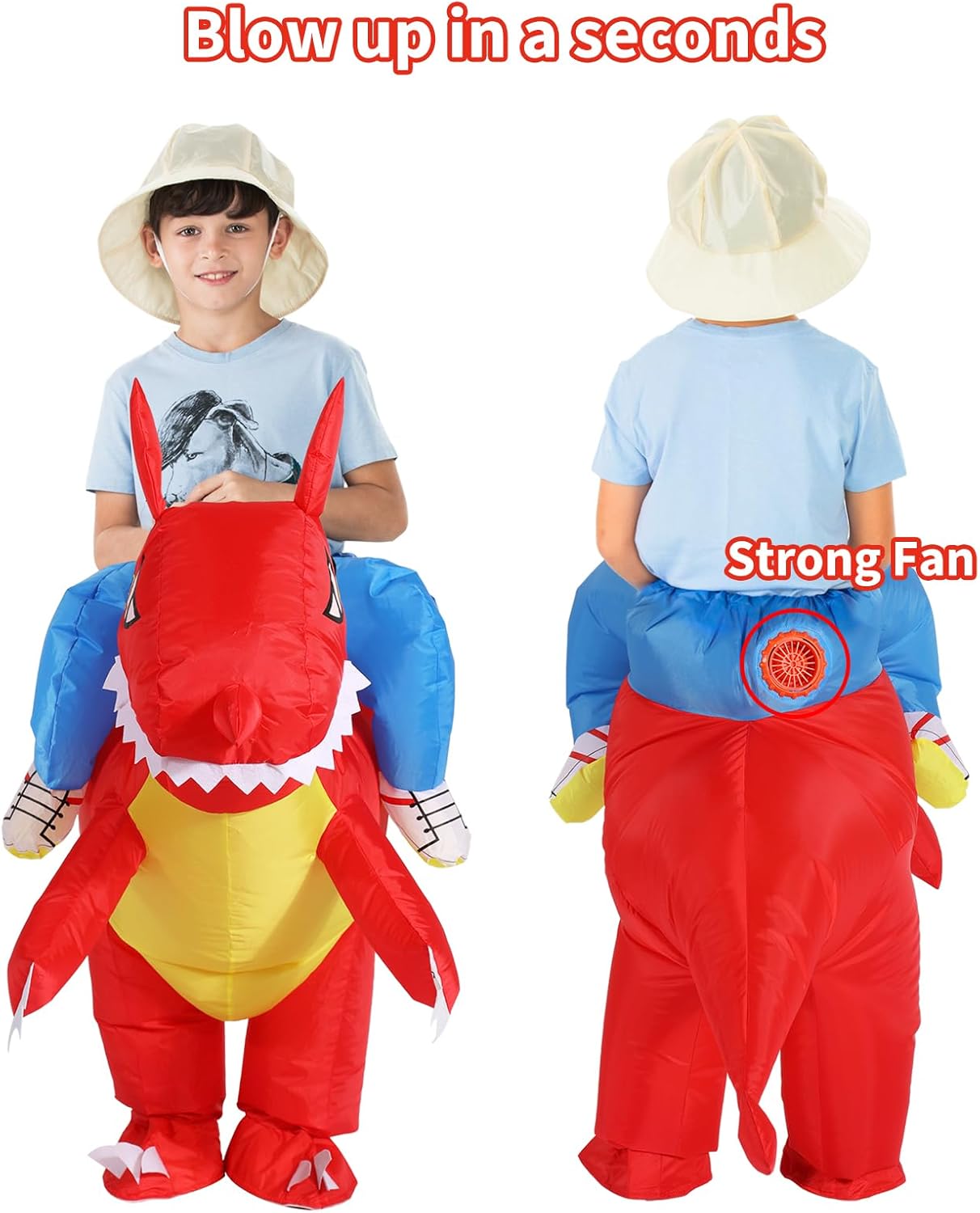 Disfraz Inflable de Dinosaurio TOLOCO para Niños, Halloween