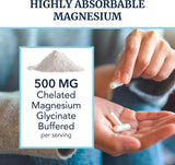 Magnesio Glicinato 500mg | Alta Absorción | 120 cápsulas