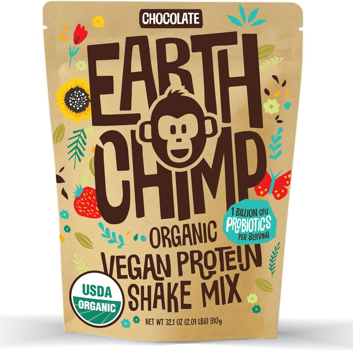 Proteína en polvo vegana orgánica con probióticos y enzimas