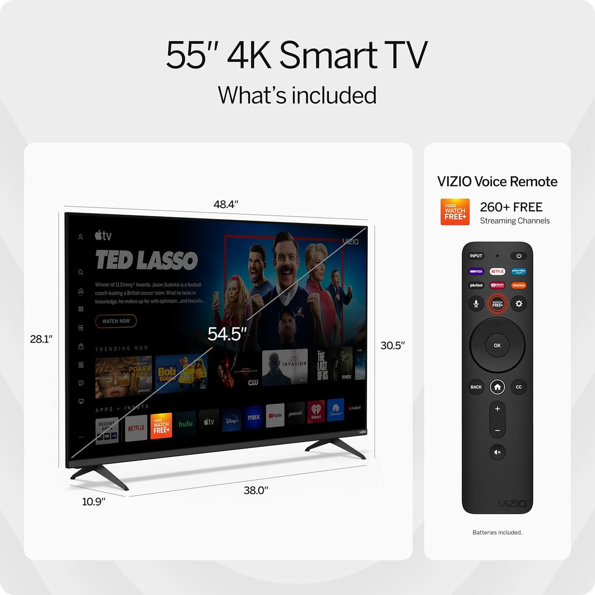 Televisor VIZIO 55 4K HDR Smart TV, WiFi 6E, V555M-K01