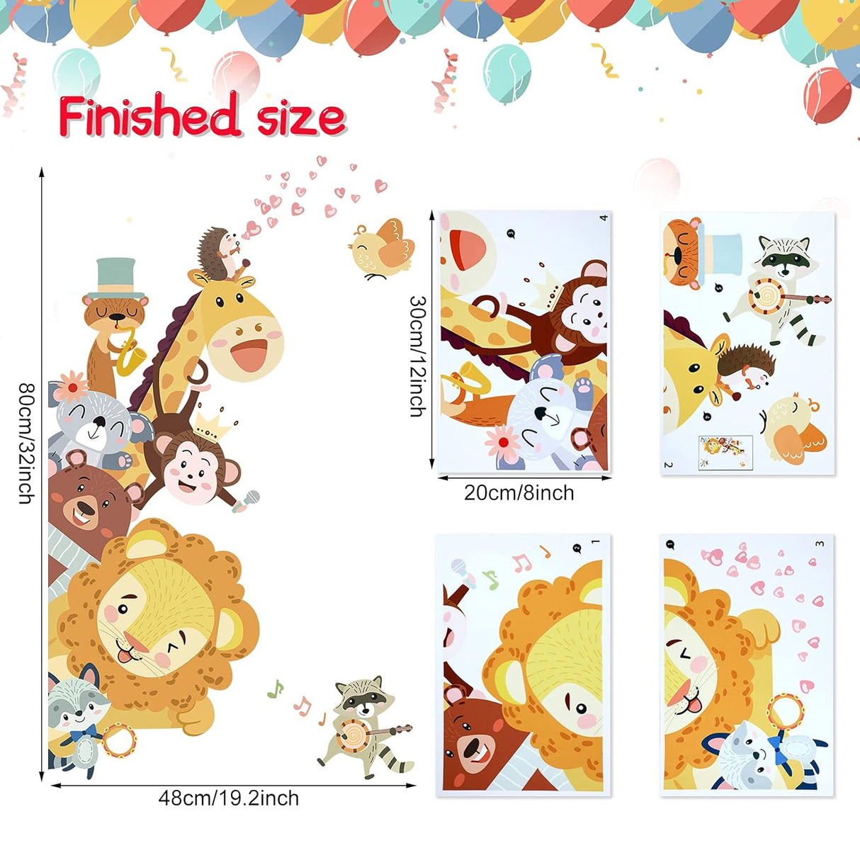 Stickers Pared Animales para Guardería, Decoración Infantil