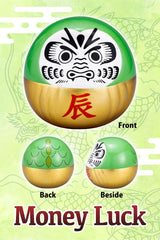 Muñeco Daruma Dragón Japonés 3.15 x 3.15 x 2.75 Decoración Feng Shui