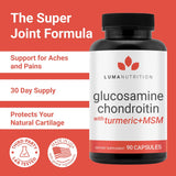 Suplemento Articular Luma Nutrition - Glucosamina 90 Cápsulas
