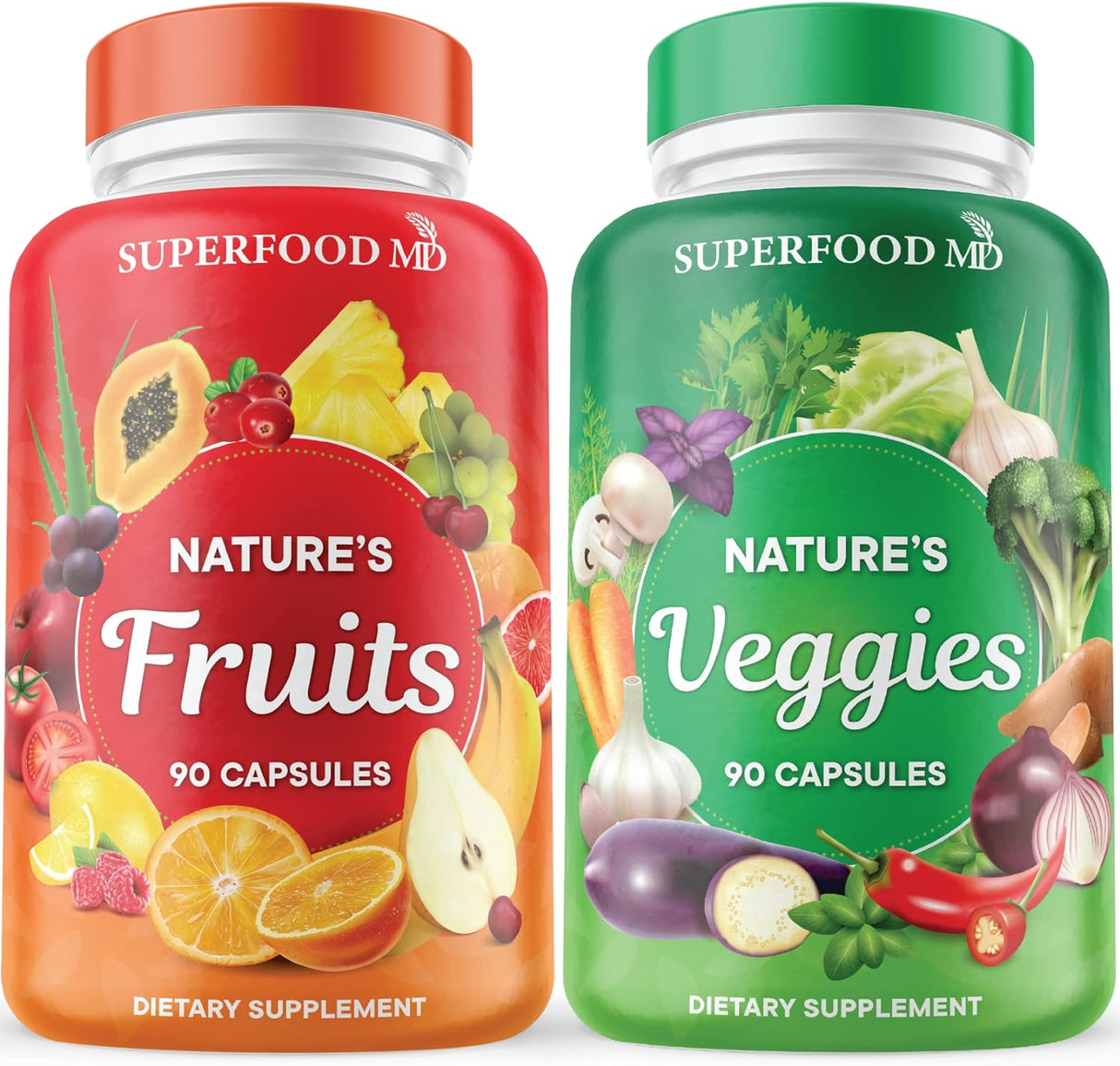 Suplemento de frutas y verduras 90 frutas y 90 cápsulas