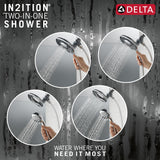 Regadera plateada con 4 pulverizadores 75486C DELTA FAUCET