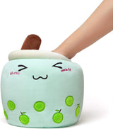 Peluche de té con leche adorable almohada de peluche