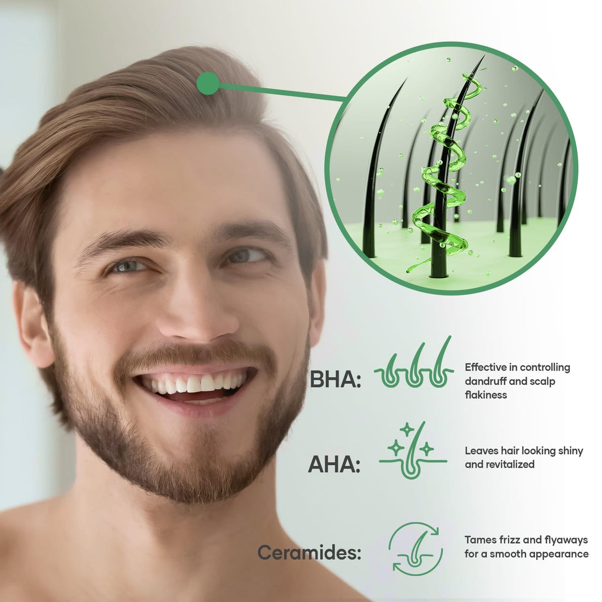 Vanidox Champú de árbol de té y ácido cabónico para hombres