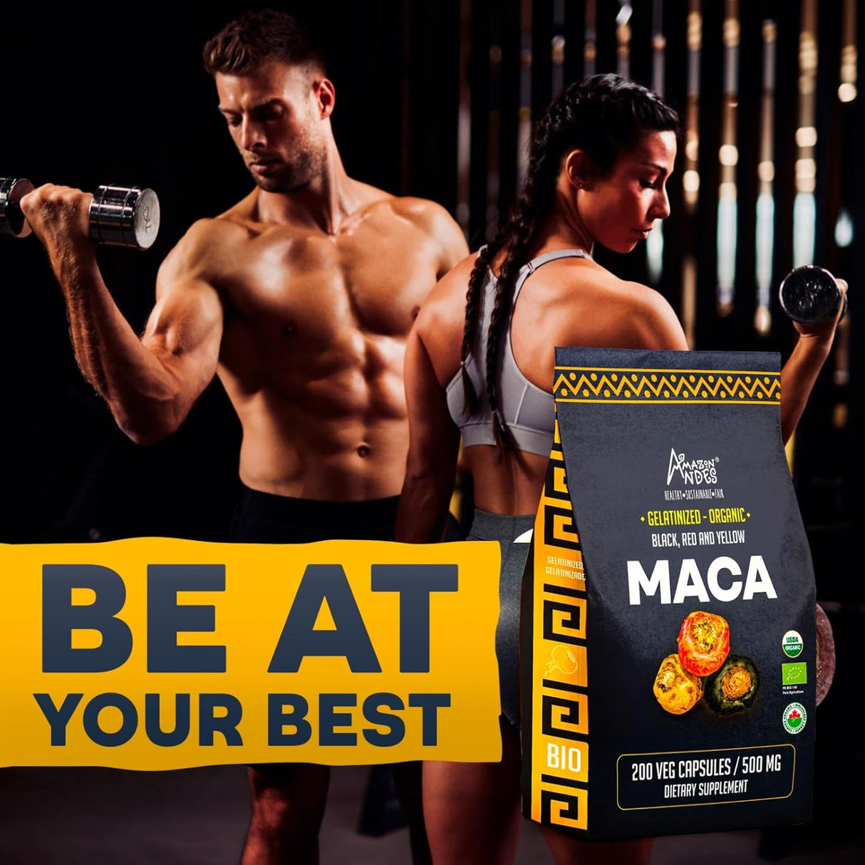 Cápsulas de Maca Premium Amazon Andes 3000mg Energía