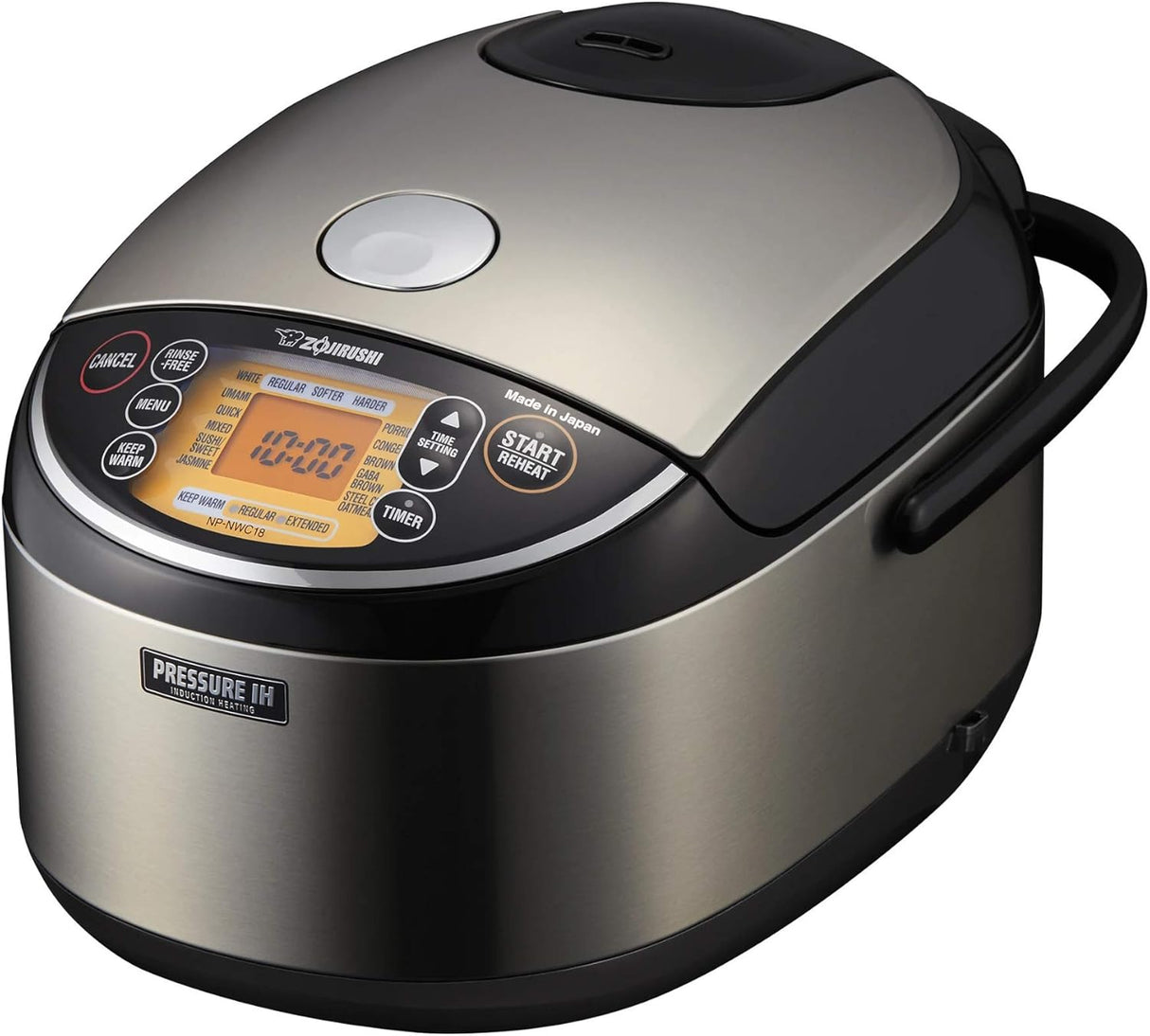 Arrocera Zojirushi NP-NWC18 con presión, 10 tazas, calentador
