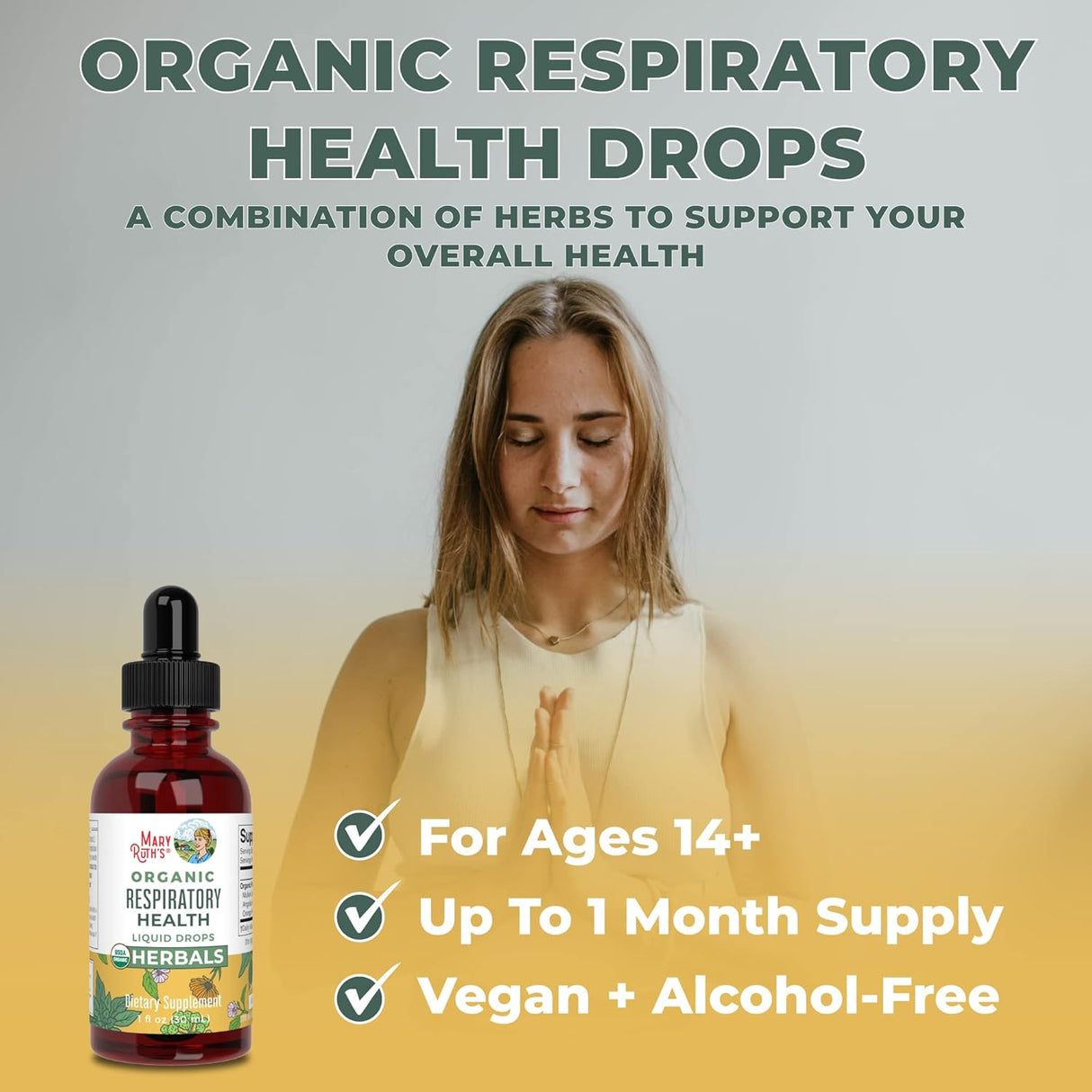 Suplemento líquidas orgánicas para la salud respiratoria 1oz