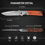 Cuchillo de bolsillo enorme para hombres plegable de caza