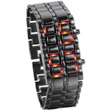 Reloj de pulsera para hombre Moda Novedad Lava Rojo Azul LED