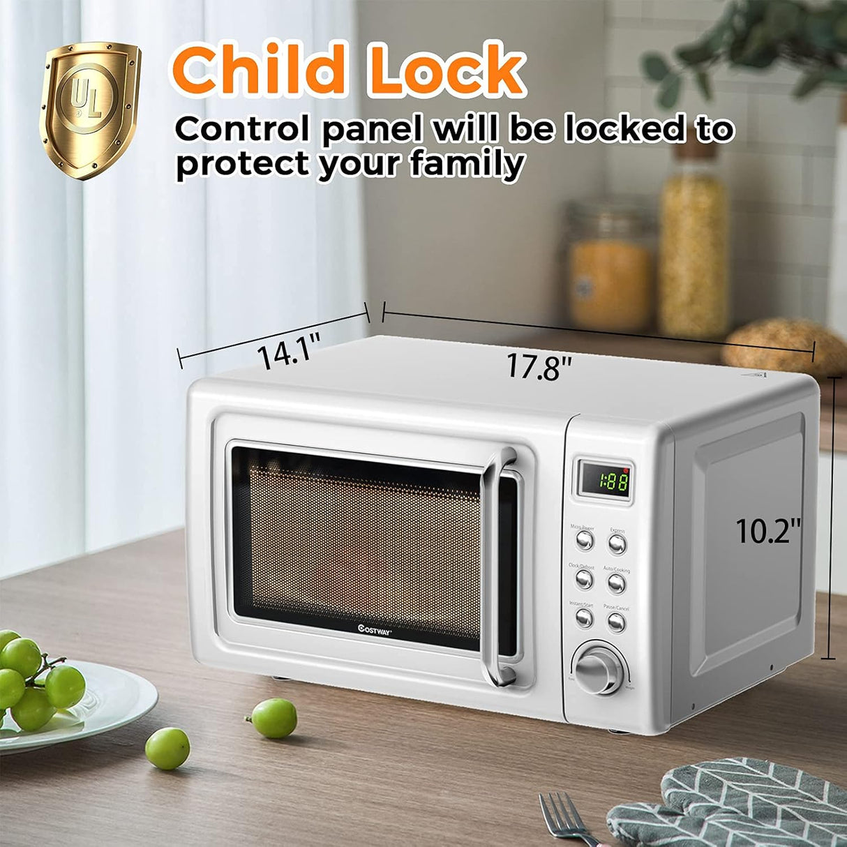 Microondas ARLIME 0.7 Cu ft 700W, 5 Potencias y Retro