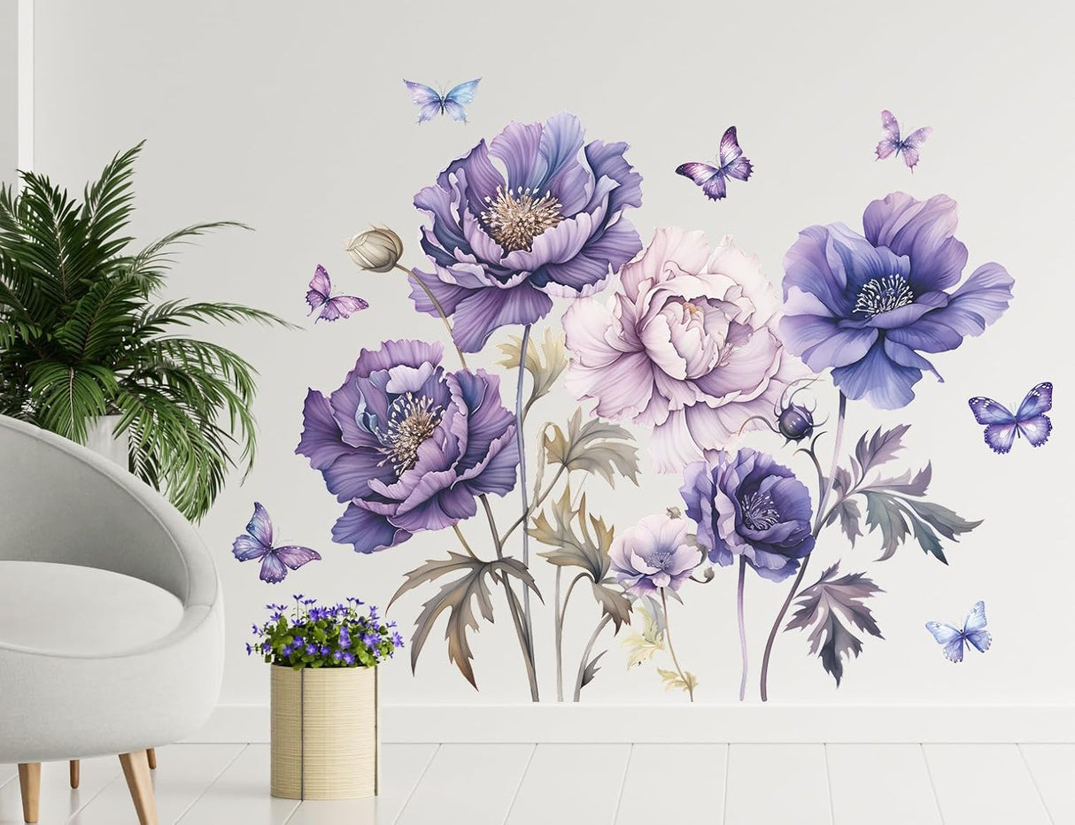 Stickers de Flores y Mariposas 3D - Decoración Infantil