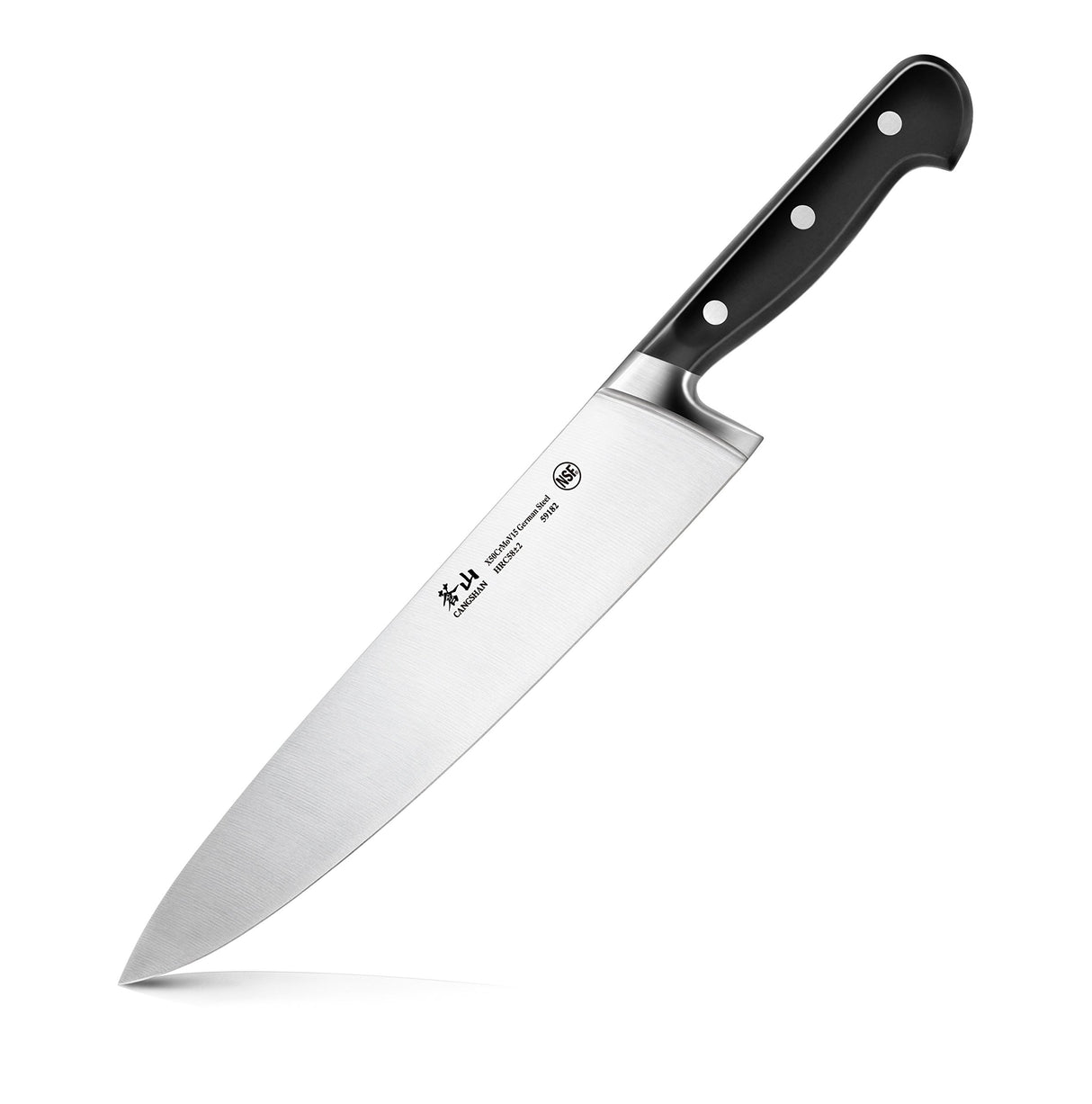 Cuchillo de chef forjado de acero alemán 9.5 pulgadas