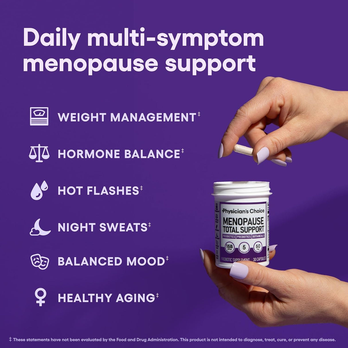 Suplemento  apoya el equilibrio hormonal para mujeres
