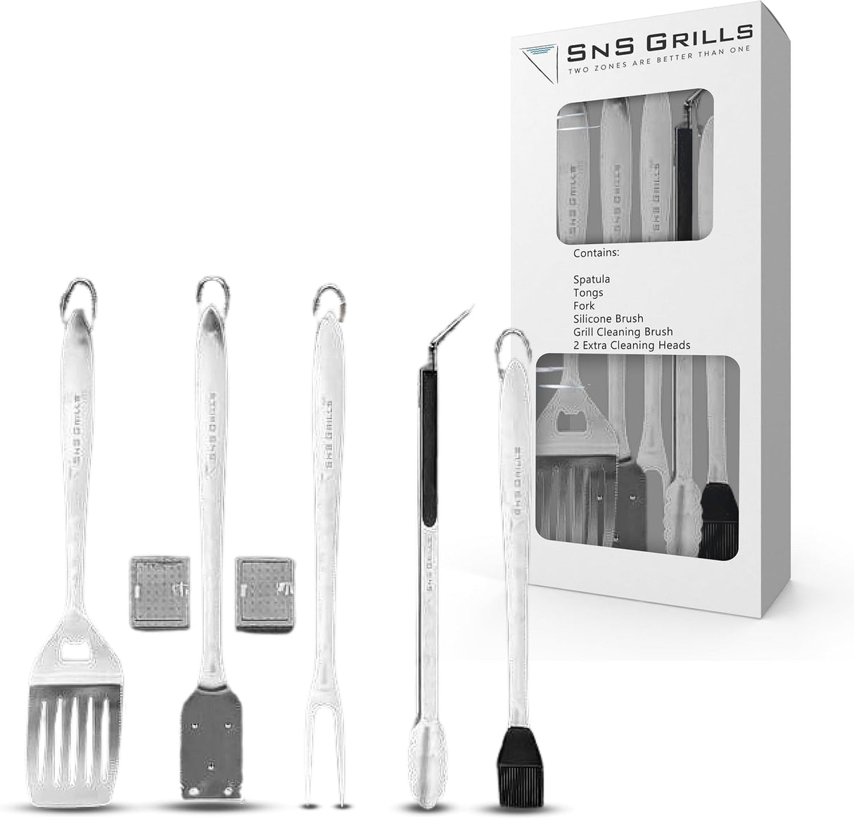 Set de Herramientas de Parrilla SnS Grills - Acero Inoxidable