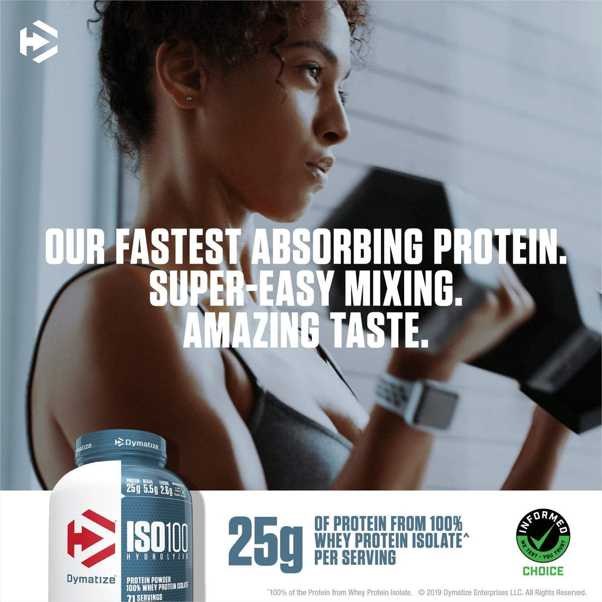 Suplementos Proteína en polvo hidrolizada Dymatize ISO100