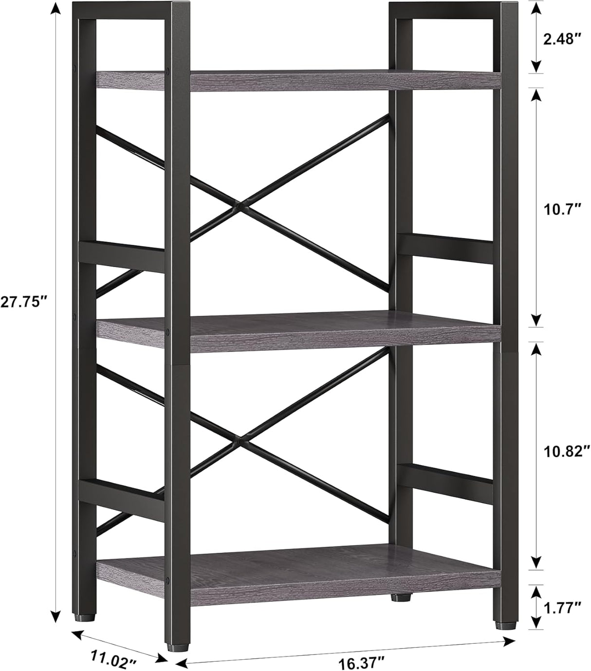 Estantería Industrial Homeiju, 3 Niveles, Modelo D29873033